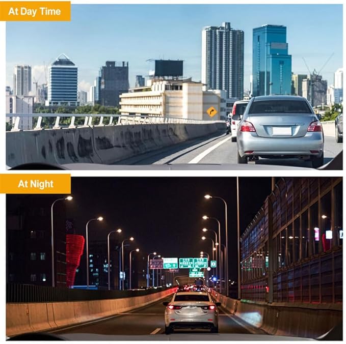 1080P dual-lens dashcam, suitable for front and rear views of vehicles, 170° wide-angle lens, 2-inch IPS screen, loop recording, night vision function (dual-lens dashcam, memory card not included).