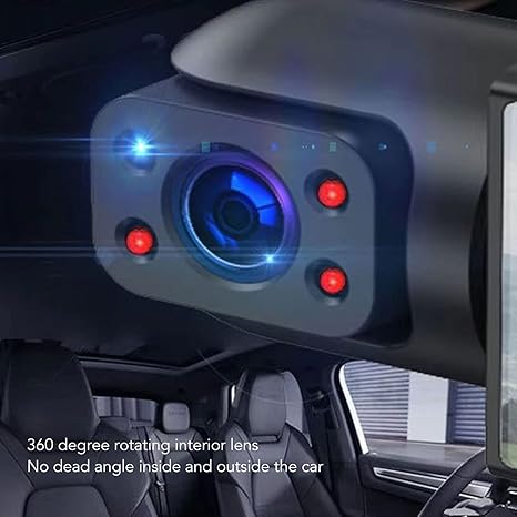 Dash Cam Front and Rear, Cars 1080P FHD Dash Camera, Rotatable Dashcams Support Night Vision, Loop Recording, Reversing Visibility